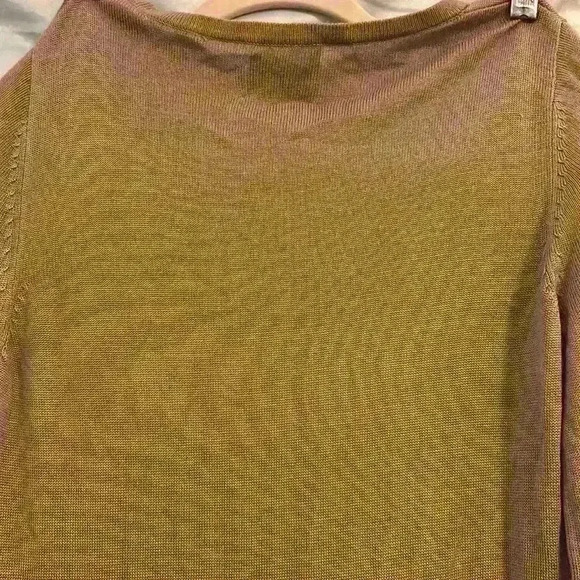 Evolution by Cyrus Geometric Tan Orange and White Knee Length Dress - Picture 13 of 17